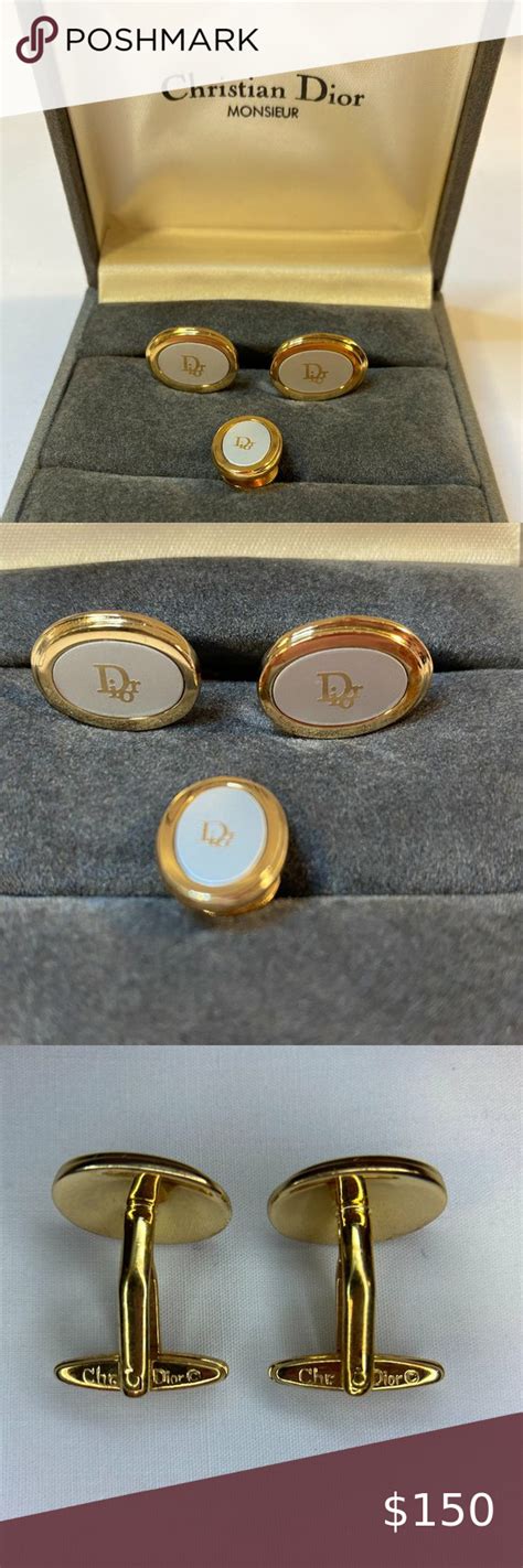 dior homme cufflinks|christian dior cufflinks vintage.